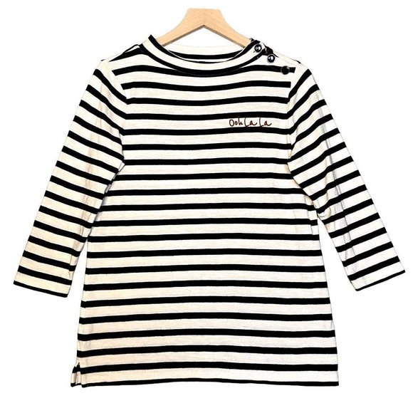 Talbots Tops - Talbots Ooh la la French Style Embroidered Striped Blouse Navy Size Petite S